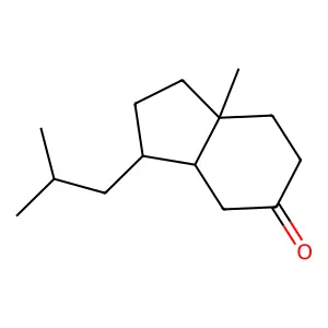 5H-Inden-5-one, octahydro-7a-methyl-3-(2-methylpropyl)- structure