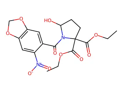 diethyl 5-hydroxy-1-(6-nitro-1,3-benzodioxole-5-carbonyl)pyr structure