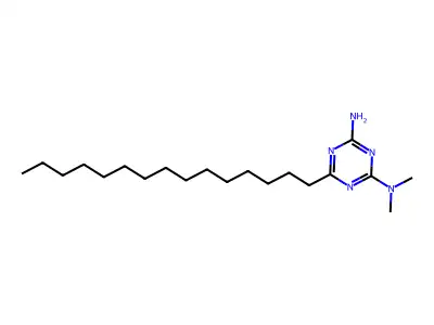 N~2~,N~2~-Dimethyl-6-pentadecyl-1,3,5-triazine-2,4-diamine structure