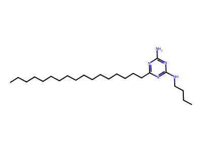 N~2~-Butyl-6-heptadecyl-1,3,5-triazine-2,4-diamine structure