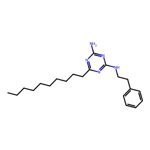 6-Decyl-N~2~-(2-phenylethyl)-1,3,5-triazine-2,4-diamine structure