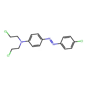 N,N-bis(2-chloroethyl)-4-[(4-chlorophenyl)diazenyl]aniline structure