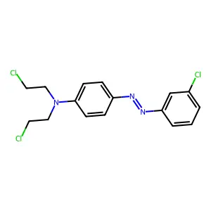 N,N-bis(2-chloroethyl)-4-[(3-chlorophenyl)diazenyl]aniline structure