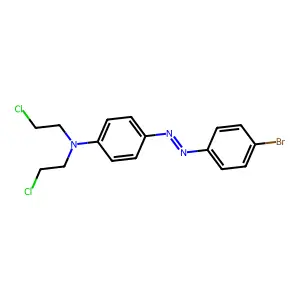 4-[(E)-(4-Bromophenyl)diazenyl]-N,N-bis(2-chloroethyl)aniline structure