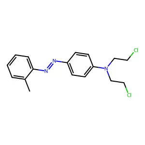N,N-bis(2-chloroethyl)-4-[(2-methylphenyl)diazenyl]aniline structure