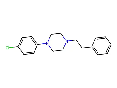 1-(4-Chlorophenyl)-4-(2-phenylethyl)piperazine structure