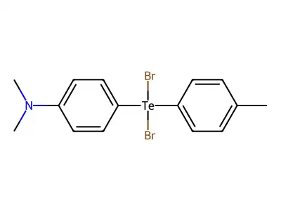 Tellurium, dibromo(p-(dimethylamino)phenyl)-p-tolyl- structure
