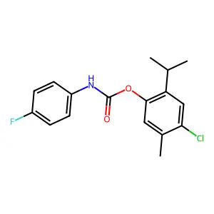 4-Chloro-5-methyl-2-(propan-2-yl)phenyl (4-fluorophenyl)carbamate structure