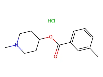 1-Methylpiperidin-4-YL 3-methylbenzoate hydrochloride structure