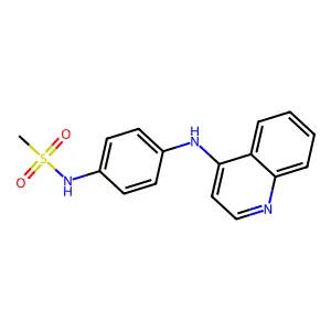 Methanesulfonanilide, 4'-(4-quinolinylamino)- structure