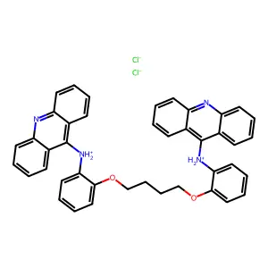 9,9'-Tetramethylenedioxybis(o-phenyleneimino)bisacridine dihydrochloride structure