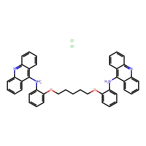 9,9'-Pentamethylenedioxybis(o-phenyleneimino)bisacridine dihydrochloride structure