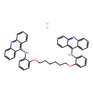 9,9'-Hexamethylenedioxybis(o-phenyleneimino)bisacridine dihydrochloride structure