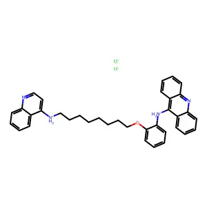 9-(o-(8-(4-Quinolinylamino)octyloxy)anilino)acridine dihydrochloride structure