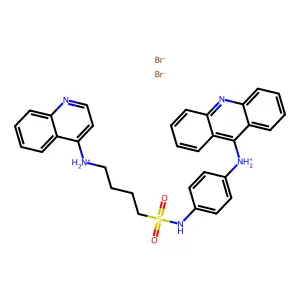 C32H29N5O2S.2BrH structure