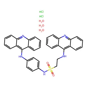 Ethanesulfonanilide, 2,4'-bis(9-acridinylamino)-, dihydrochloride, trihydrate structure