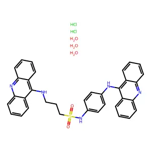Propanesulfonanilide, 3,4'-bis(9-acridinylamino)-, dihydrochloride, trihydrate structure