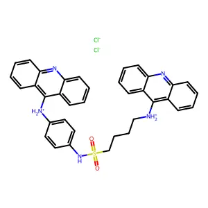 4,4'-Bis(9-acridinylamino)butanesulfonanilide dihydrochloride trihydrate structure
