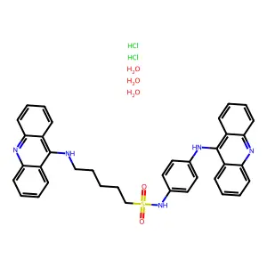Pentanesulfonanilide, 4',5-bis(9-acridinylamino)-, dihydrochloride, trihydrate structure