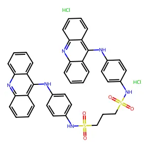 1,3-Propanedisulfonanilide, 4',4''-bis(9-acridinylamino)-, dihydrochloride, hemihydrate structure