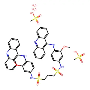 1,3-Propanedisulfon-m-anisidide, 4',4''-bis(9-acridinylamino)-, dimethanesulfonate, dihydrate structure