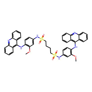 N,N'-Bis(4-(9-acridinylamino)-3-methoxyphenyl)-1,4-butanedisulfonamide structure