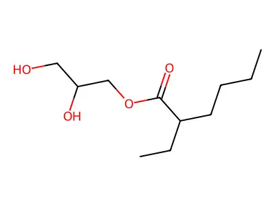 2,3-Dihydroxypropyl 2-ethylhexanoate structure