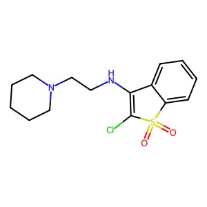 Benzo(b)thiophene, 2-chloro-3-(2-(4-piperidyl)ethylamino)-, 1,1-dioxide structure