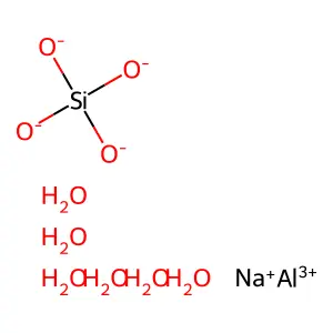 Phillipsite (AlNa(SiO4).6H2O) structure