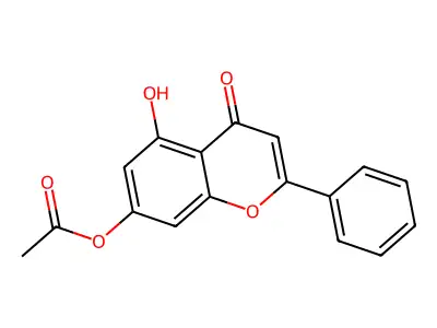 5-Hydroxy-7-acetoxyflavone structure