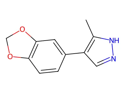 4-(1,3-benzodioxol-5-yl)-3-methyl-1H-pyrazole structure