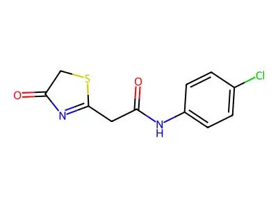 N-(4-Chlorophenyl)-4,5-dihydro-4-oxo-2-thiazoleacetamide structure