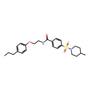 4-(4-methylpiperidin-1-yl)sulfonyl-N-[2-(4-propylphenoxy)ethyl]benzamide structure