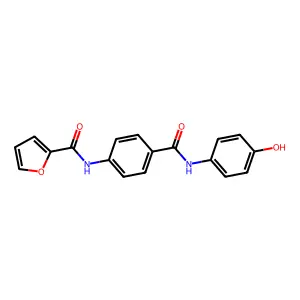 N-[4-[(4-hydroxyphenyl)carbamoyl]phenyl]furan-2-carboxamide structure