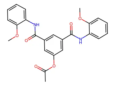 3,5-Bis((2-methoxyphenyl)carbamoyl)phenyl acetate structure
