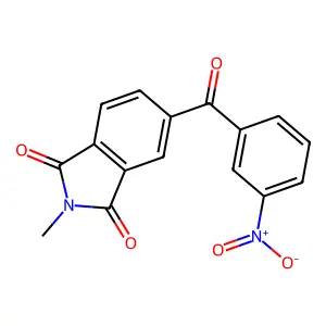 2-Methyl-5-(3-nitrobenzoyl)isoindole-1,3-dione structure