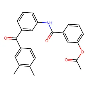 3-({3-[(3,4-Dimethylphenyl)carbonyl]phenyl}carbamoyl)phenyl acetate structure