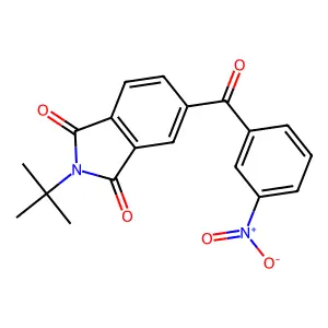 2-Tert-butyl-5-(3-nitrobenzoyl)isoindole-1,3-dione structure