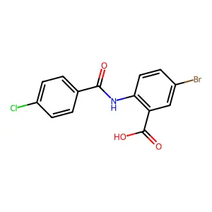 5-bromo-2-[(4-chlorobenzoyl)amino]benzoic Acid structure