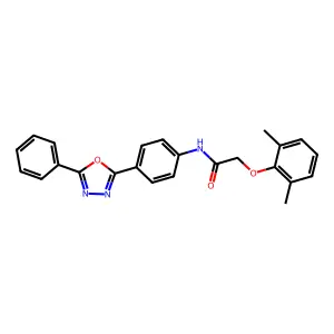 2-(2,6-dimethylphenoxy)-N-[4-(5-phenyl-1,3,4-oxadiazol-2-yl)phenyl]acetamide structure