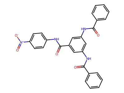 3,5-dibenzamido-N-(4-nitrophenyl)benzamide structure
