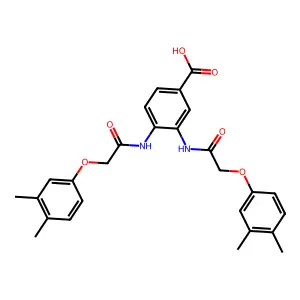 3,4-Bis{[(3,4-dimethylphenoxy)acetyl]amino}benzoic acid structure