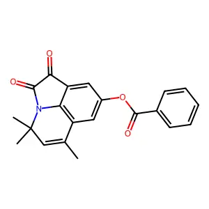 4,4,6-trimethyl-1,2-dioxo-1,2-dihydro-4H-pyrrolo[3,2,1-ij]quinolin-8-yl benzoate structure