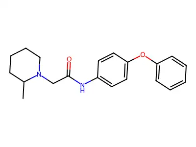 2-(2-methylpiperidin-1-yl)-N-(4-phenoxyphenyl)acetamide structure