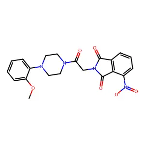 2-[2-[4-(2-Methoxyphenyl)piperazin-1-yl]-2-oxoethyl]-4-nitroisoindole-1,3-dione structure