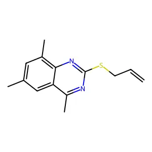 2-(Allylthio)-4,6,8-trimethylquinazoline structure