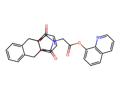 quinolin-8-yl (16,18-dioxo-17-azapentacyclo[6.6.5.0~2,7~.0~9,14~.0~15,19~]nonadeca-2,4,6,9,11,13-hexaen-17-yl)acetate (non-preferred name) structure