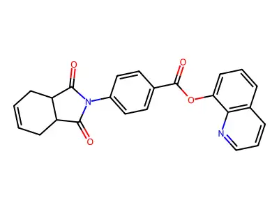 quinolin-8-yl 4-(1,3-dioxo-1,3,3a,4,7,7a-hexahydro-2H-isoindol-2-yl)benzoate structure