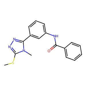 N-[3-(4-methyl-5-methylsulfanyl-1,2,4-triazol-3-yl)phenyl]benzamide structure