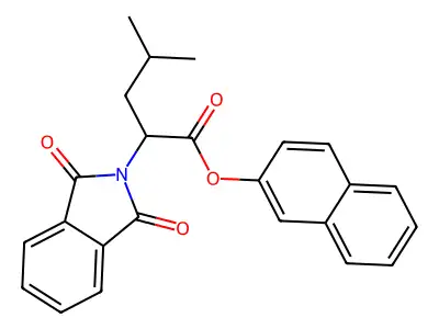 naphthalen-2-yl 2-(1,3-dioxo-1,3-dihydro-2H-isoindol-2-yl)-4-methylpentanoate structure